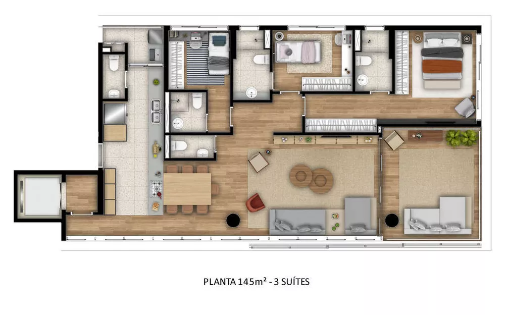 Apartamento, 3 quartos, 145 m² - Foto 14