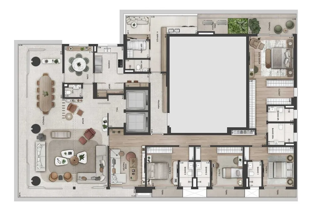 Apartamento, 4 quartos, 368 m² - Foto 7