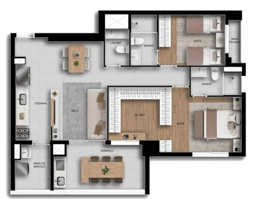 Apartamento, 1 quarto, 35 m² - Foto 2