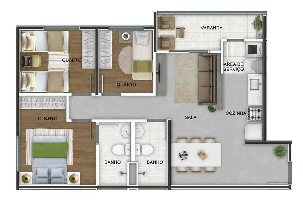 Apartamento, 3 quartos, 63 m² - Foto 51