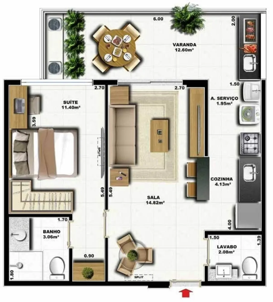 Cobertura, 2 quartos, 136 m² - Foto 7