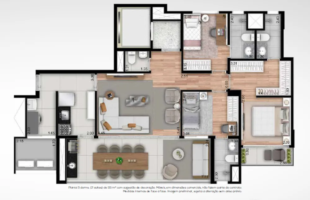 Apartamento, 4 quartos, 146 m² - Foto 6