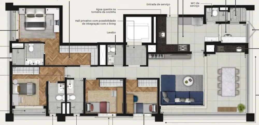 Apartamento, 3 quartos, 141 m² - Foto 12