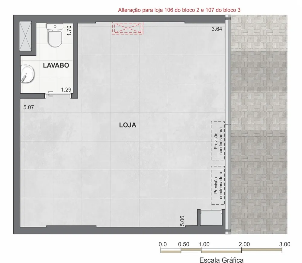 Loja-Salão, 58 m² - Foto 3