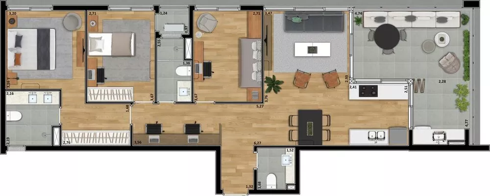 Apartamento, 3 quartos, 111 m² - Foto 7