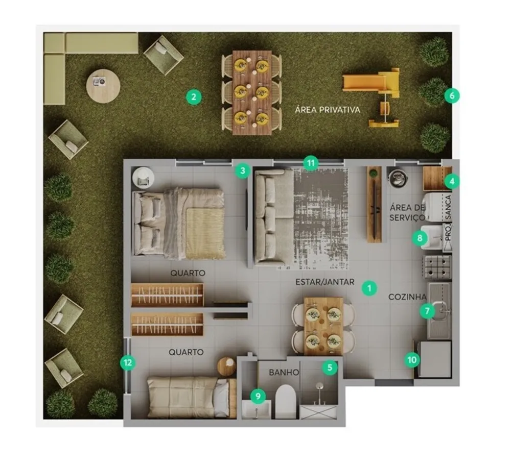 Apartamento, 2 quartos, 40 m² - Foto 9