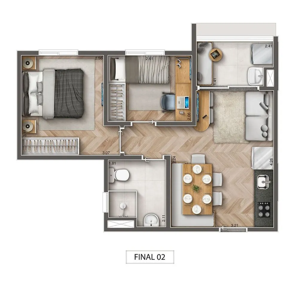Apartamento, 1 quarto, 33 m² - Foto 8