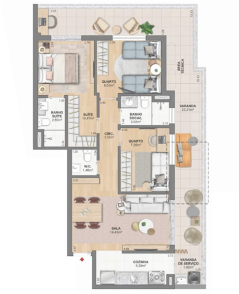 Apartamento, 2 quartos, 74 m² - Foto 40