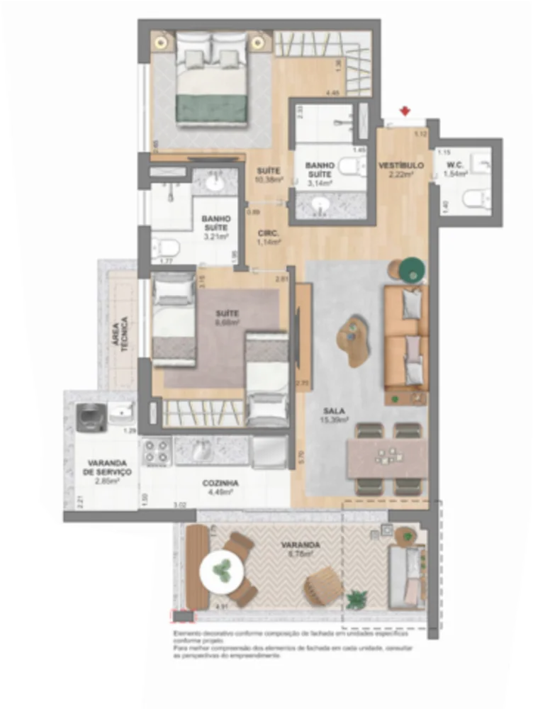 Apartamento, 2 quartos, 74 m² - Foto 50