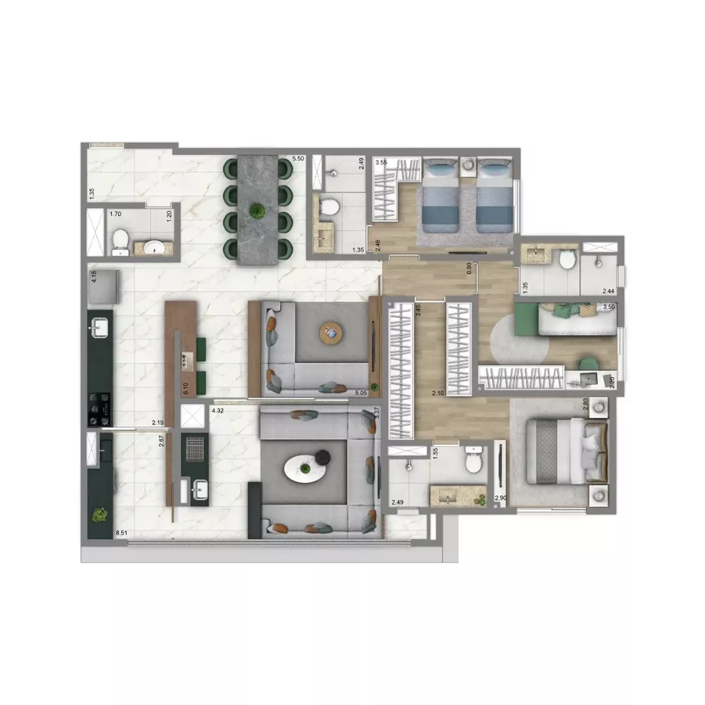 Apartamento, 3 quartos, 147 m² - Foto 15