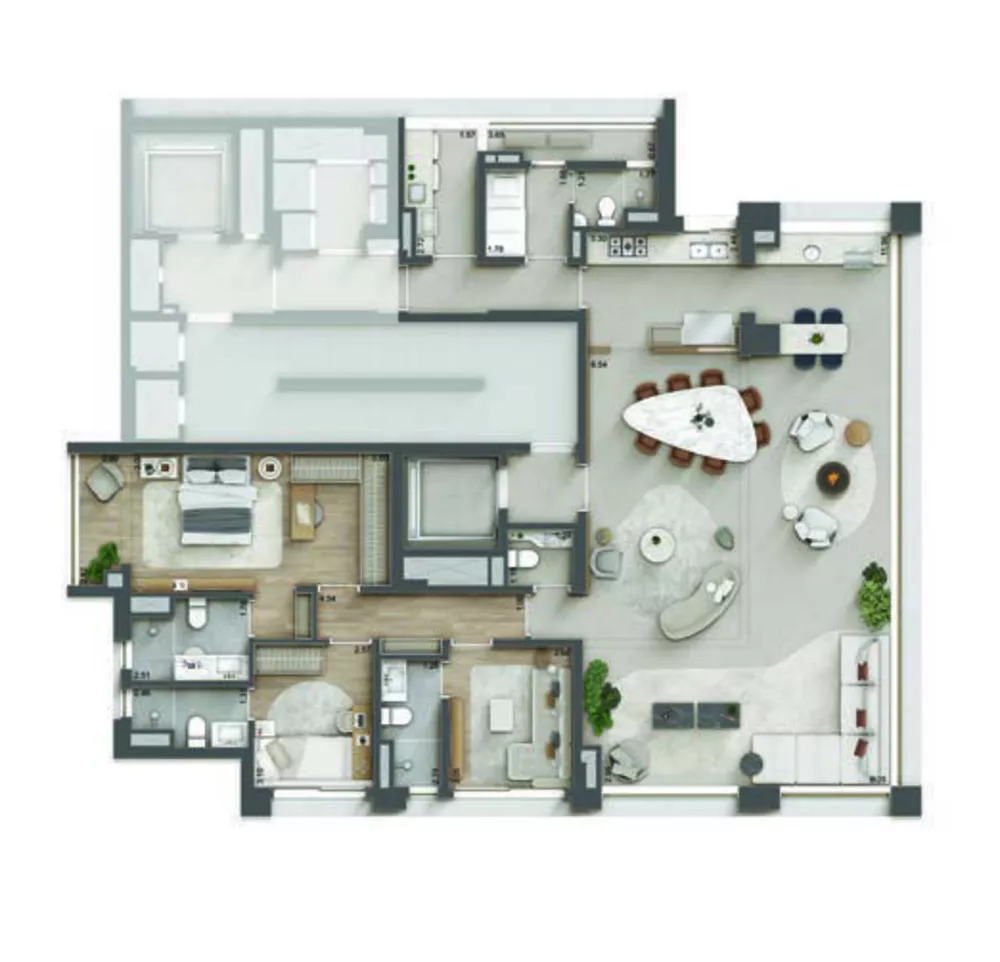 Apartamento, 3 quartos, 178 m² - Foto 1
