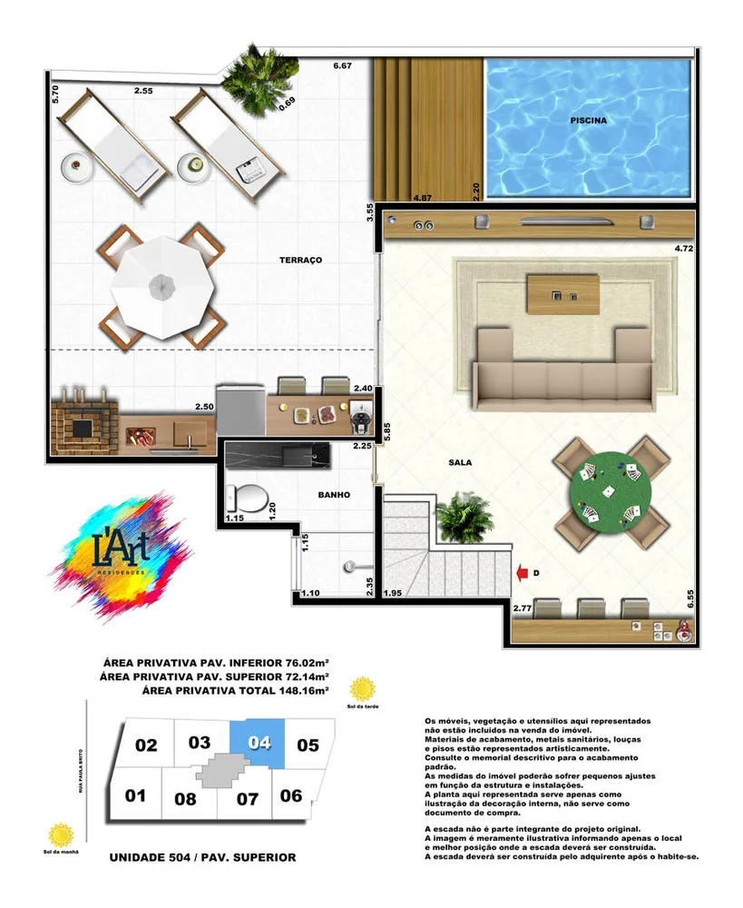 Cobertura, 2 quartos, 140 m² - Foto 32
