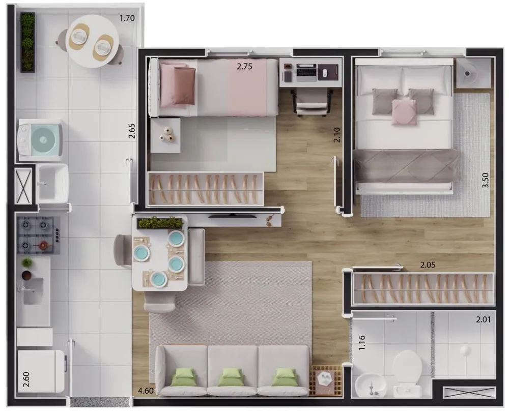 Apartamento, 1 quarto, 34 m² - Foto 4