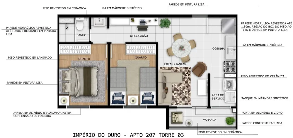 Apartamento, 1 quarto, 46 m² - Foto 25