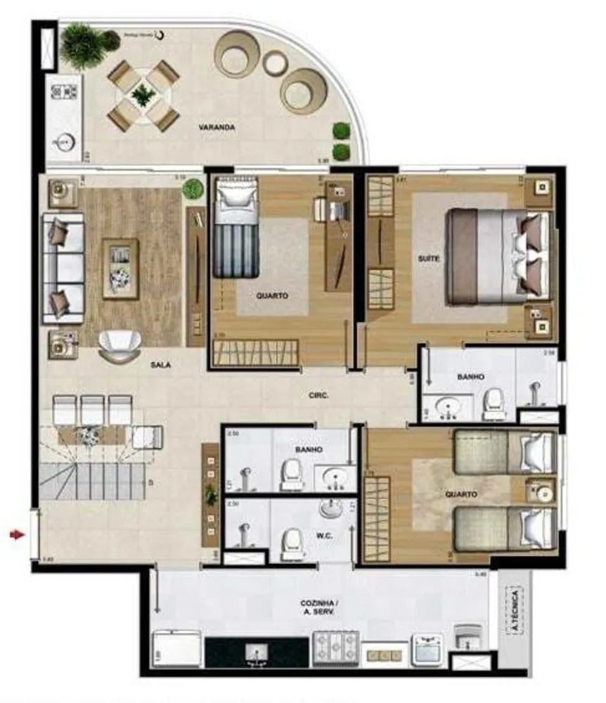 Apartamento, 4 quartos, 122 m² - Foto 37