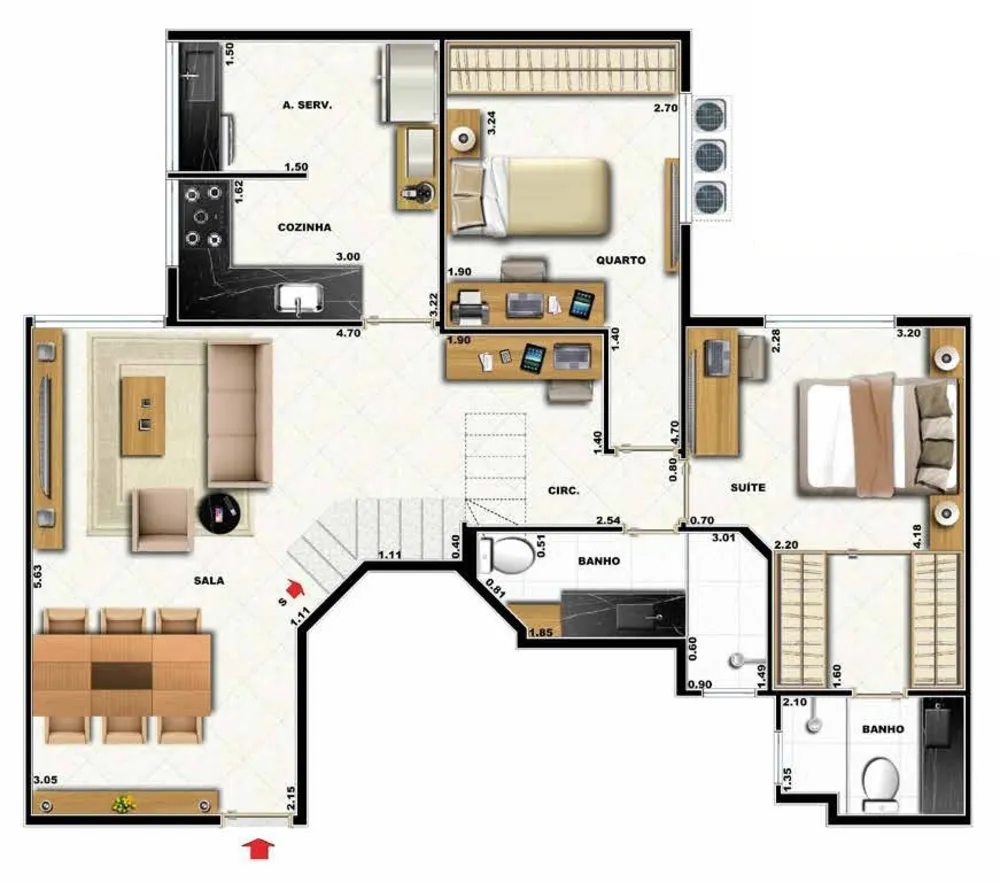 Cobertura, 3 quartos, 142 m² - Foto 22