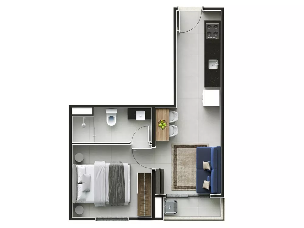 Apartamento, 1 quarto, 30 m² - Foto 19
