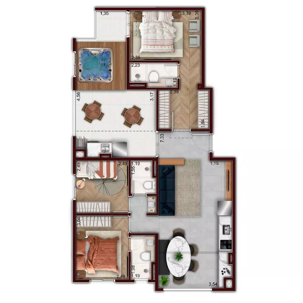 Cobertura, 3 quartos, 106 m² - Foto 14