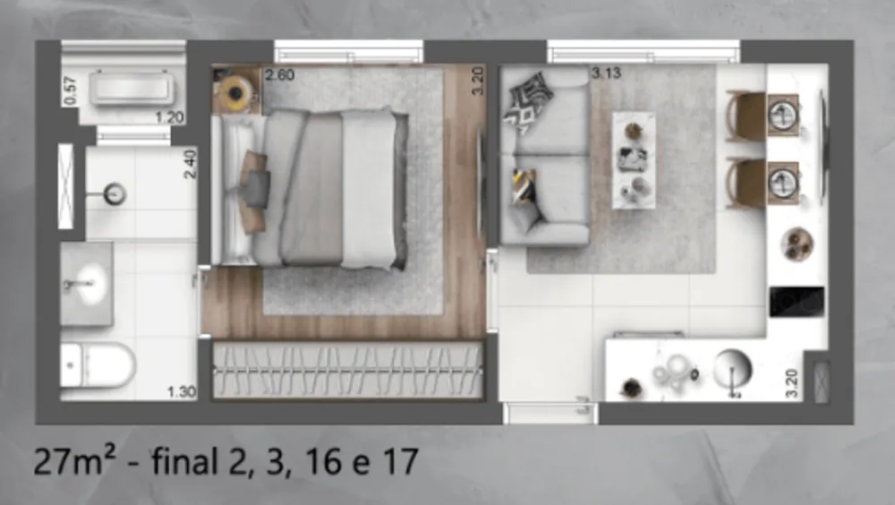 Apartamento, 2 quartos, 45 m² - Foto 8