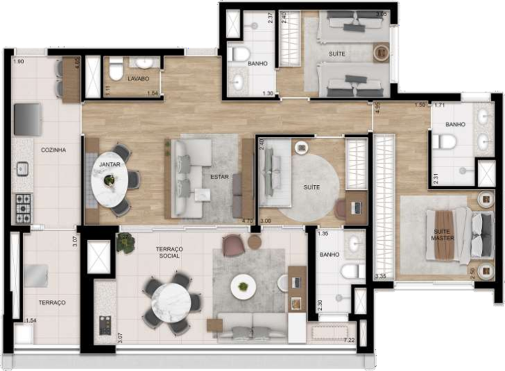 Apartamento, 2 quartos, 76 m² - Foto 1