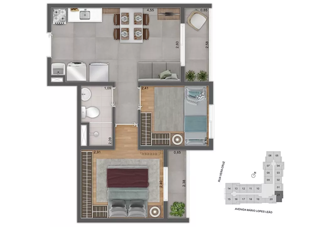 Apartamento, 1 quarto, 28 m² - Foto 17