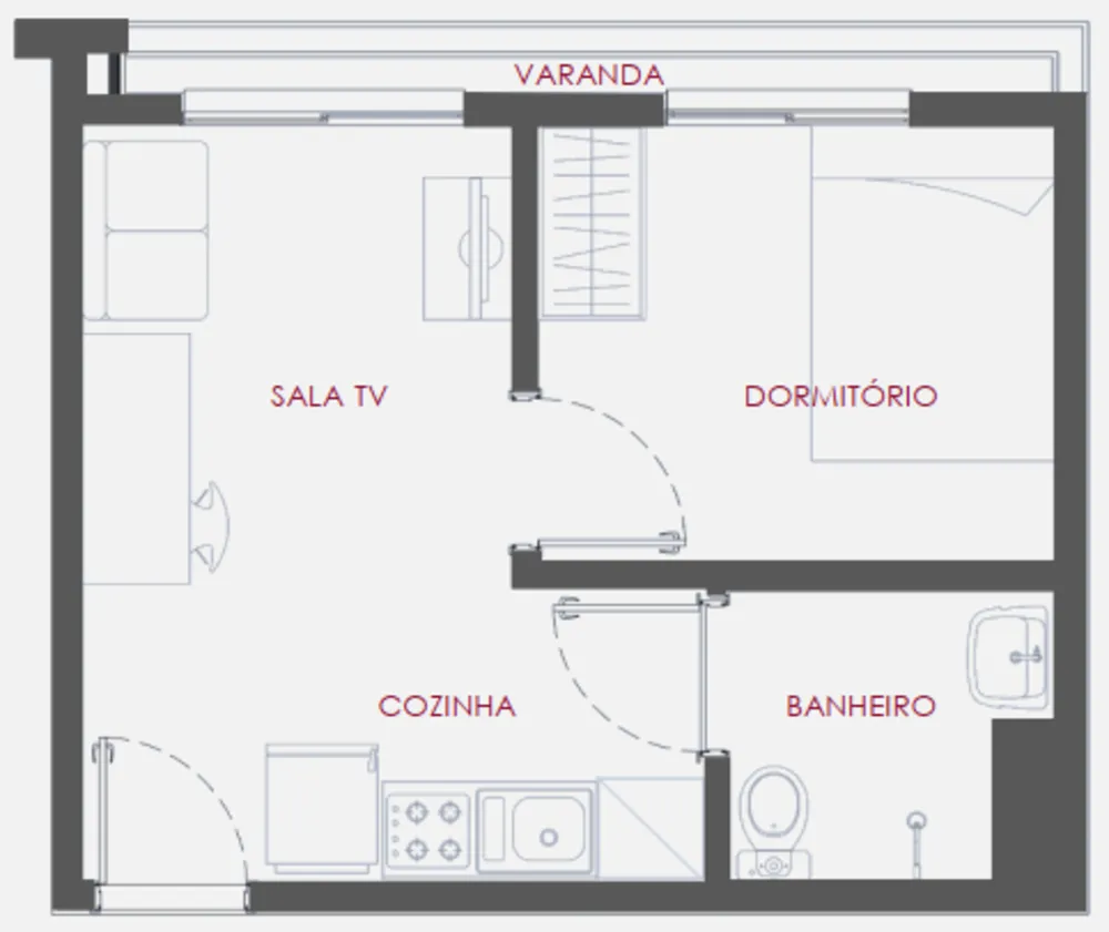 Apartamento, 1 quarto, 34 m² - Foto 6