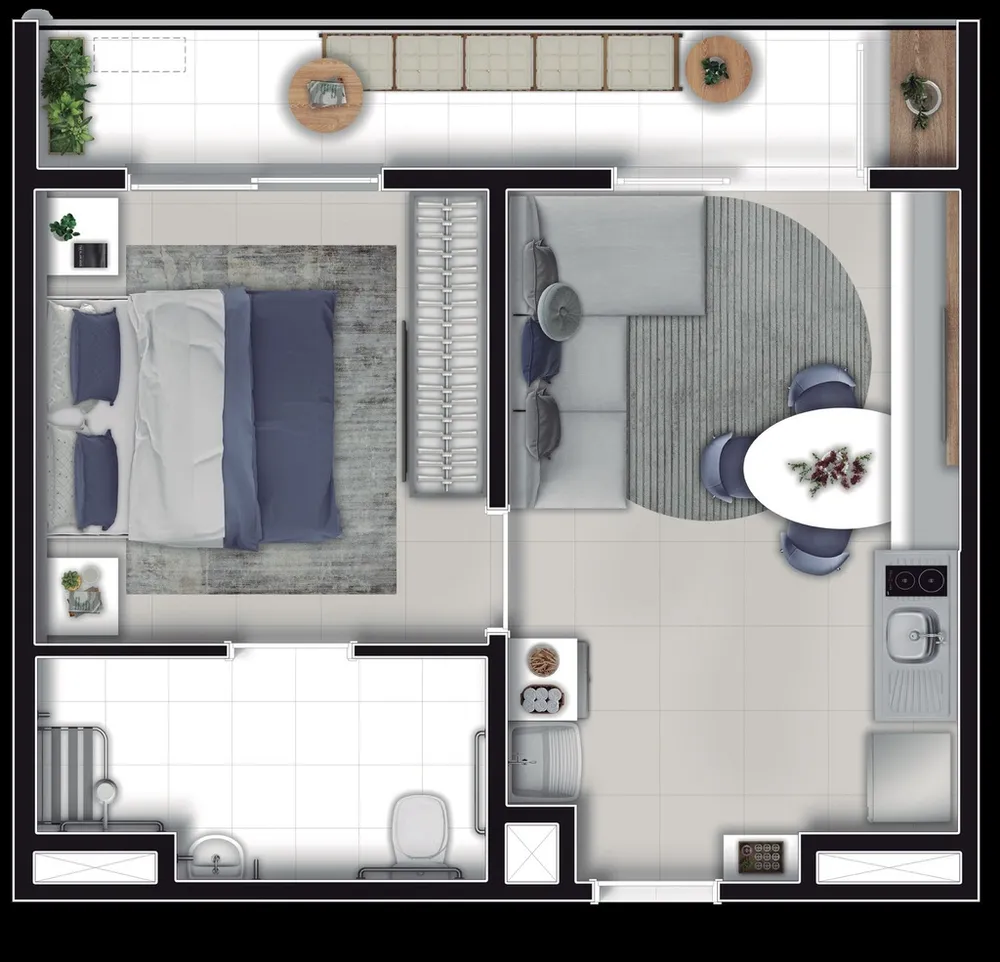 Apartamento, 1 quarto, 26 m² - Foto 1