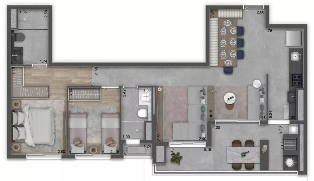 Apartamento, 3 quartos, 155 m² - Foto 5