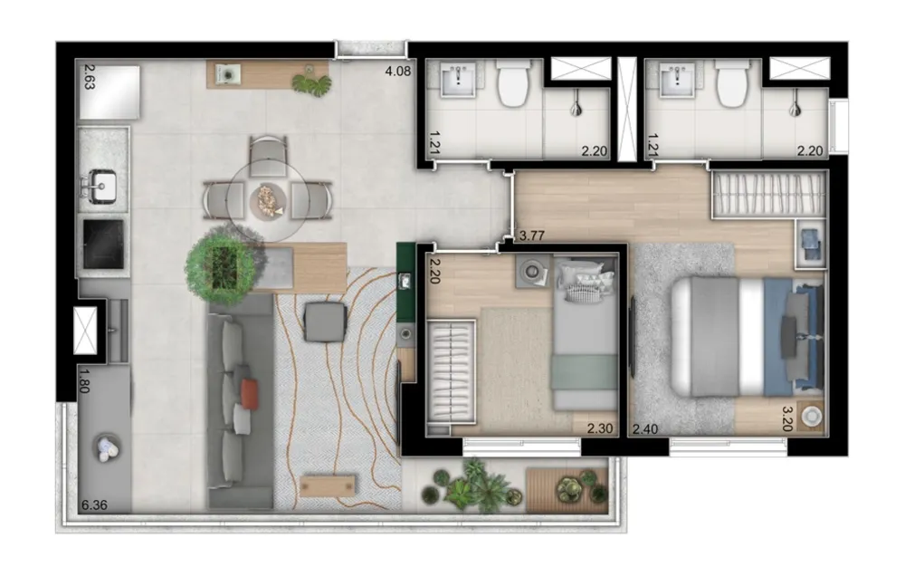 Apartamento, 2 quartos, 84 m² - Foto 6