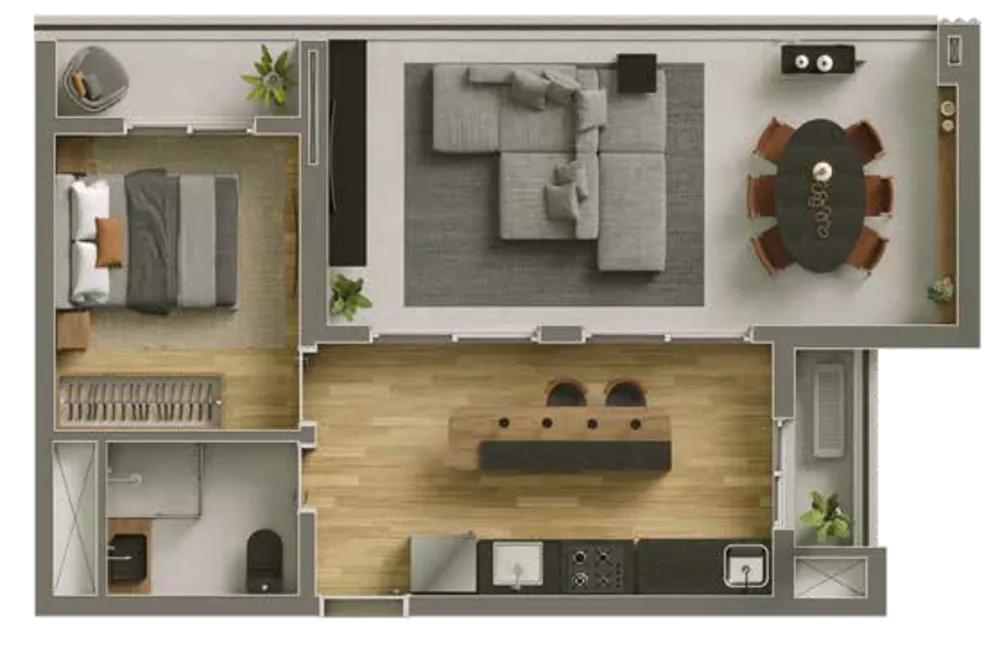 Apartamento, 1 quarto, 55 m² - Foto 12