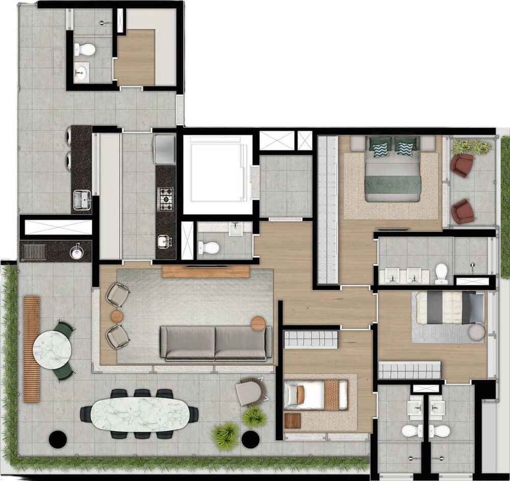 Apartamento, 3 quartos, 147 m² - Foto 1
