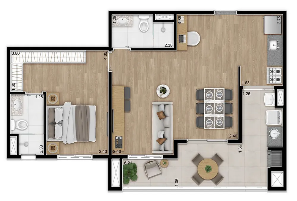 Apartamento, 2 quartos, 62 m² - Foto 8