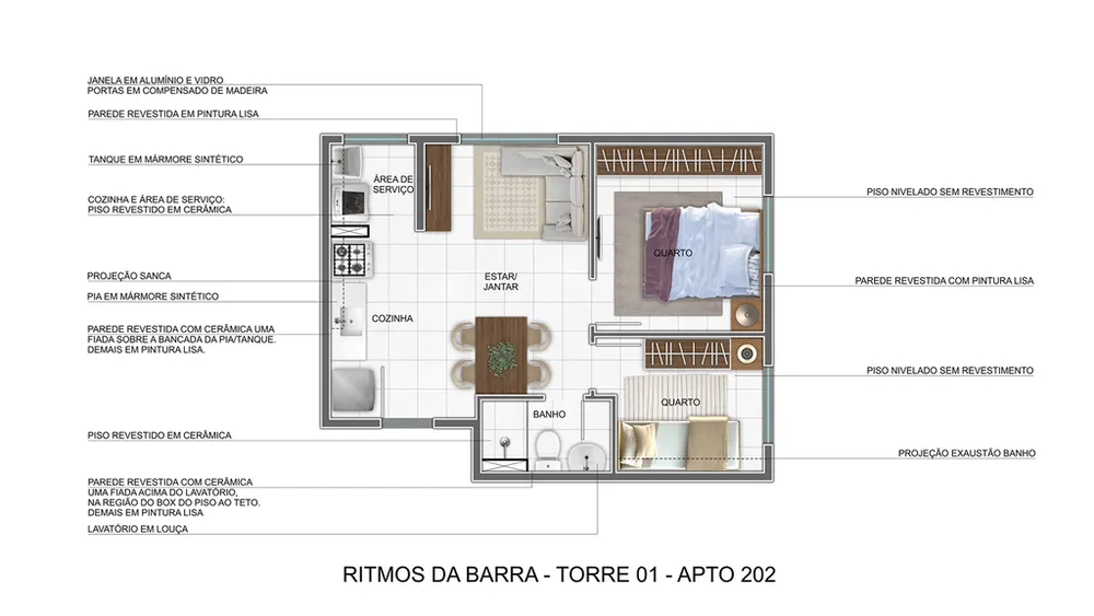 Apartamento, 2 quartos, 35 m² - Foto 5