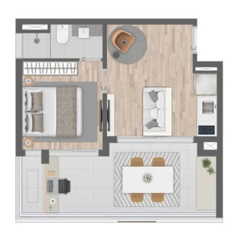 Apartamento, 1 quarto, 42 m² - Foto 4