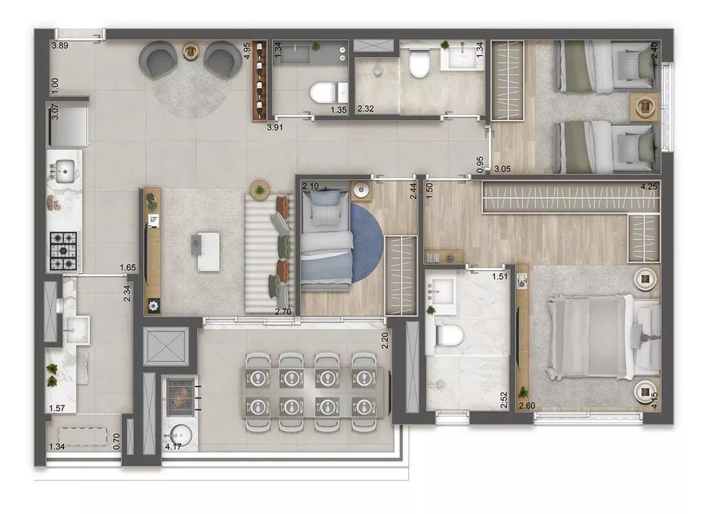 Apartamento, 2 quartos, 89 m² - Foto 19