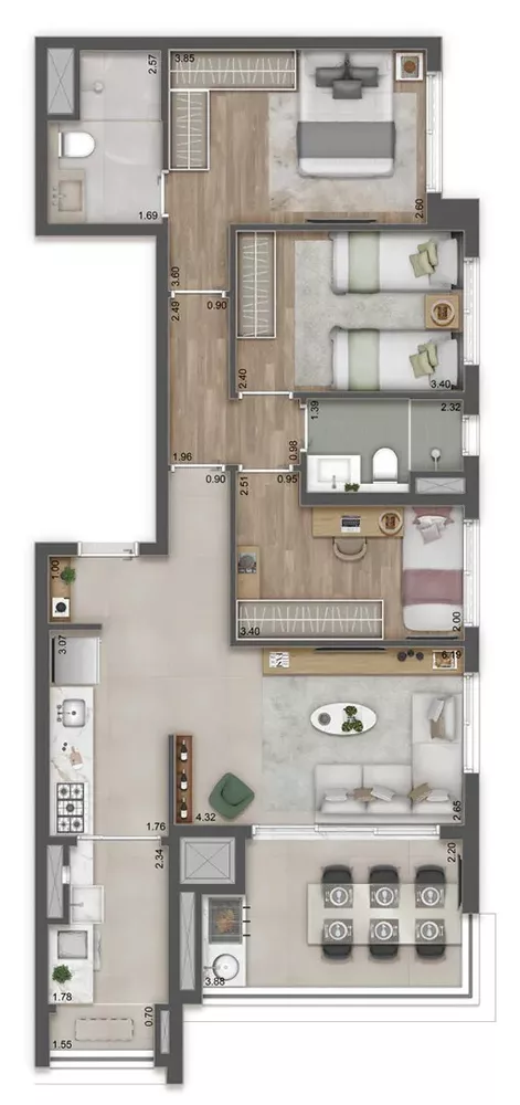 Apartamento, 2 quartos, 89 m² - Foto 12