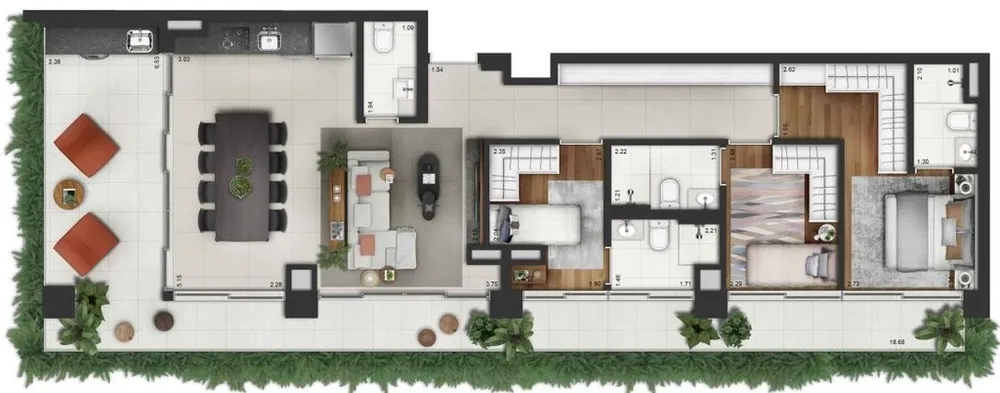Cobertura, 3 quartos, 208 m² - Foto 7