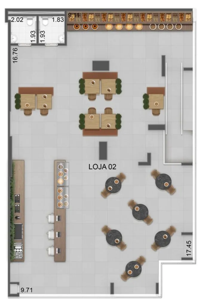 Loja-Salão, 497 m² - Foto 2
