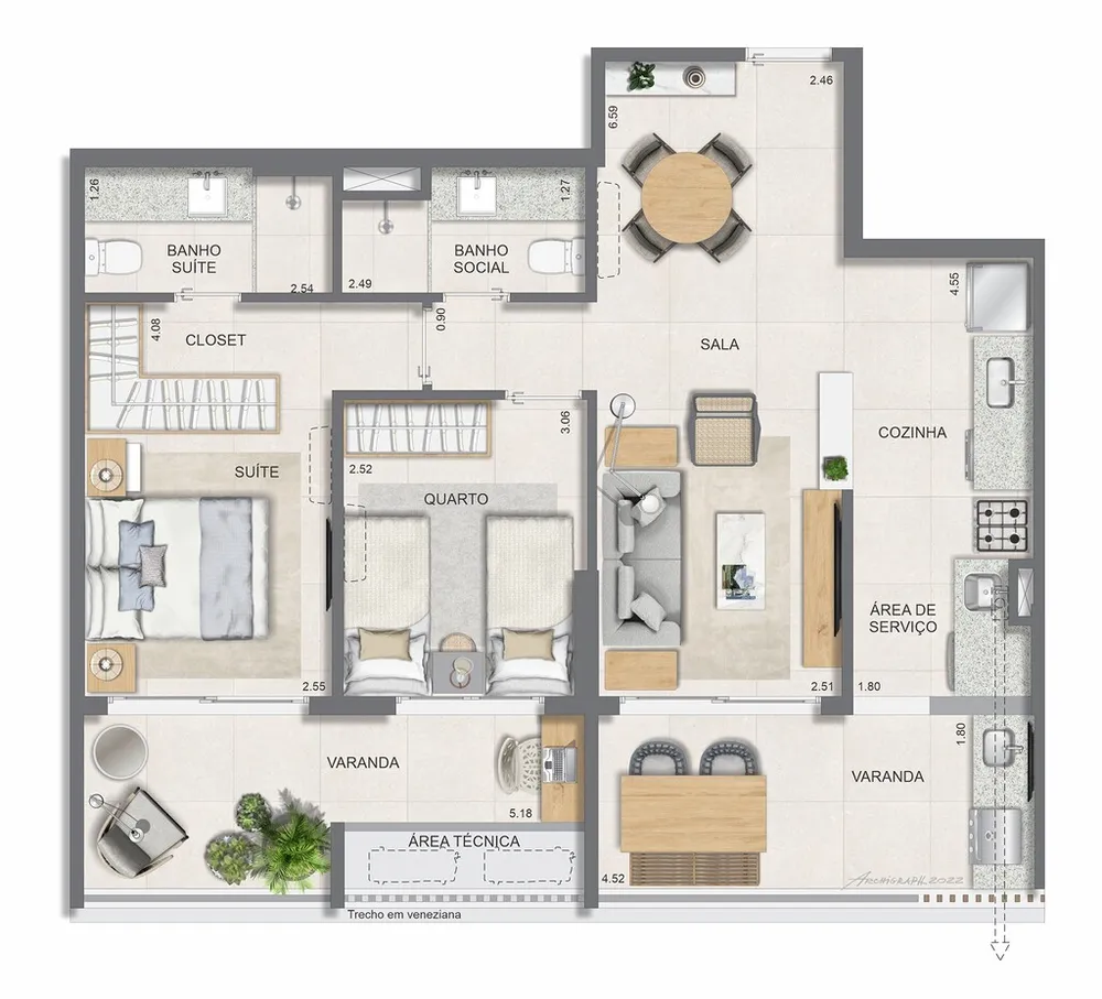 Apartamento, 3 quartos, 114 m² - Foto 29