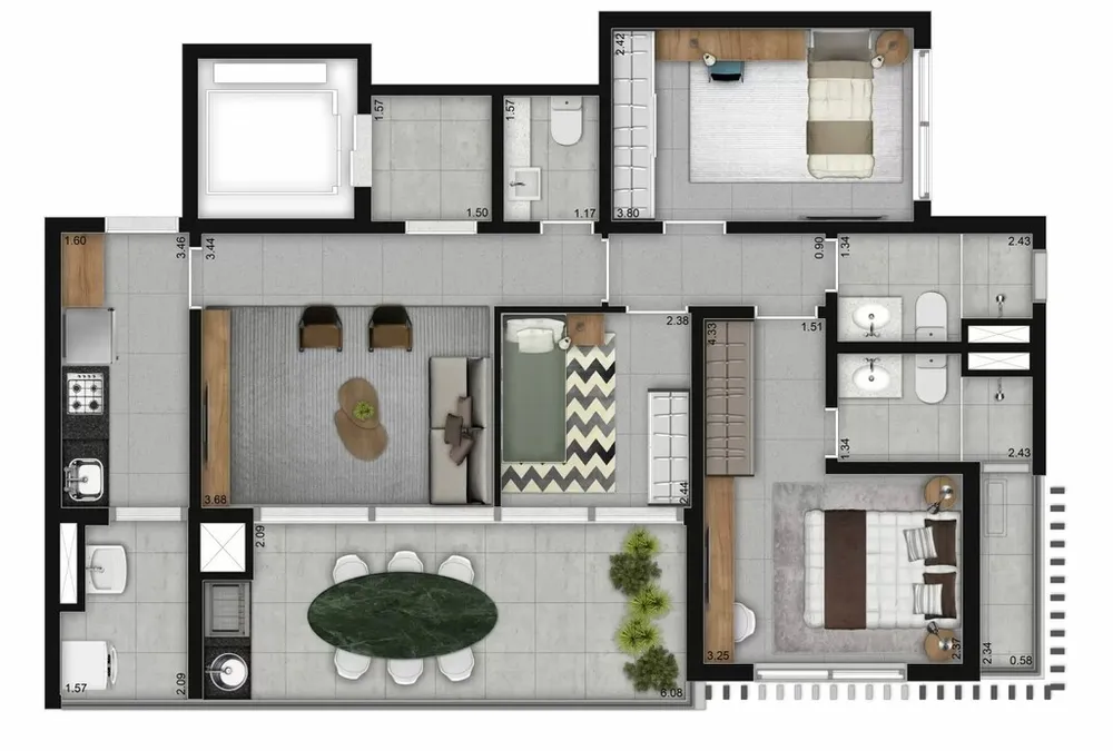 Apartamento, 3 quartos, 94 m² - Foto 11