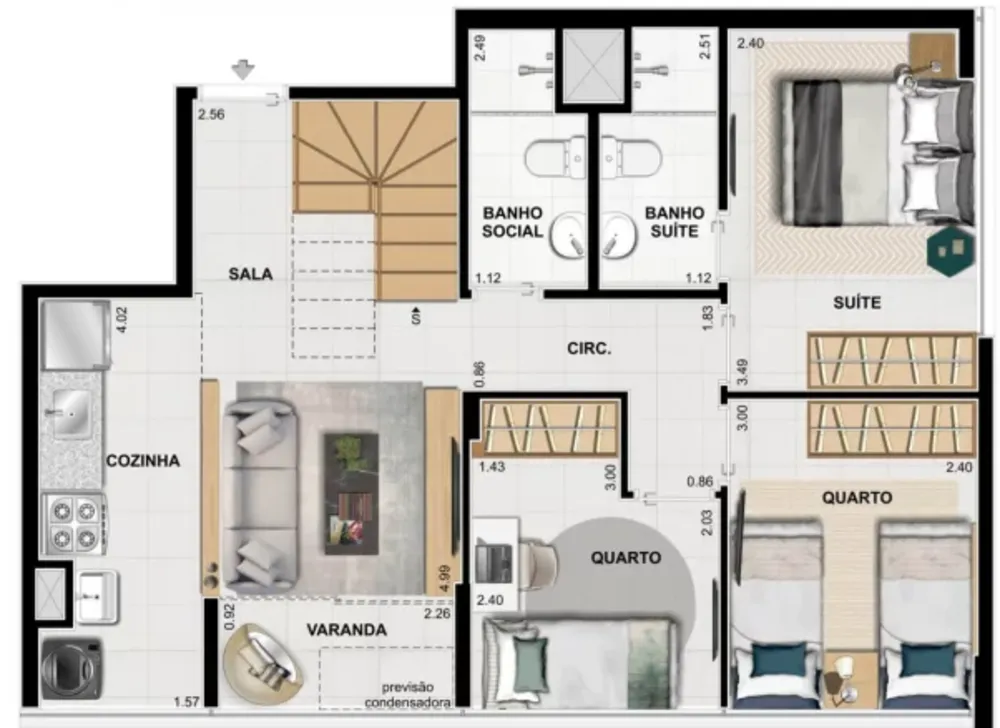 Apartamento, 3 quartos, 60 m² - Foto 19