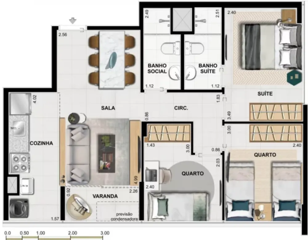 Apartamento, 3 quartos, 60 m² - Foto 13