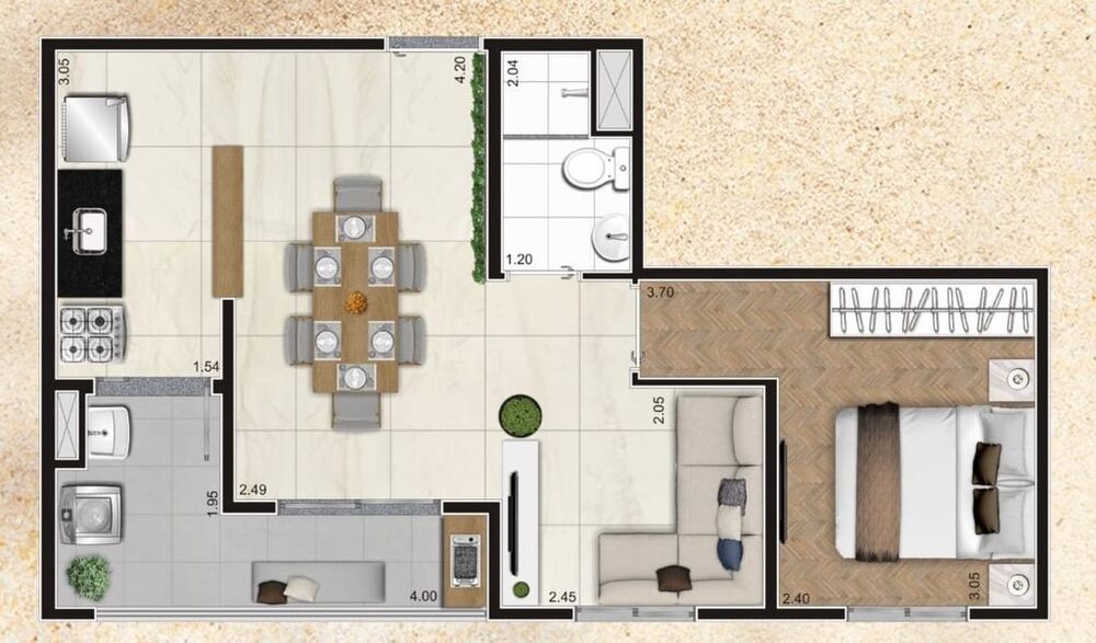 Apartamento, 2 quartos, 42 m² - Foto 4
