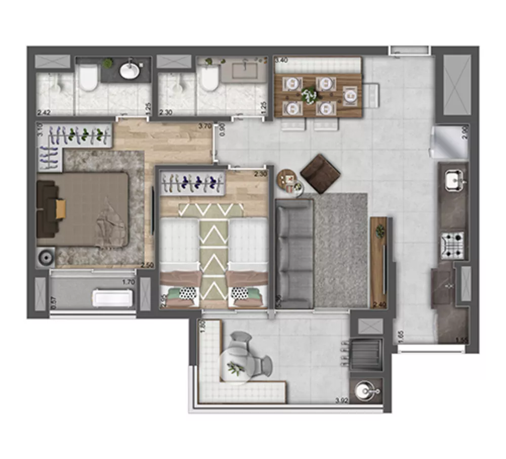 Apartamento, 3 quartos, 78 m² - Foto 14