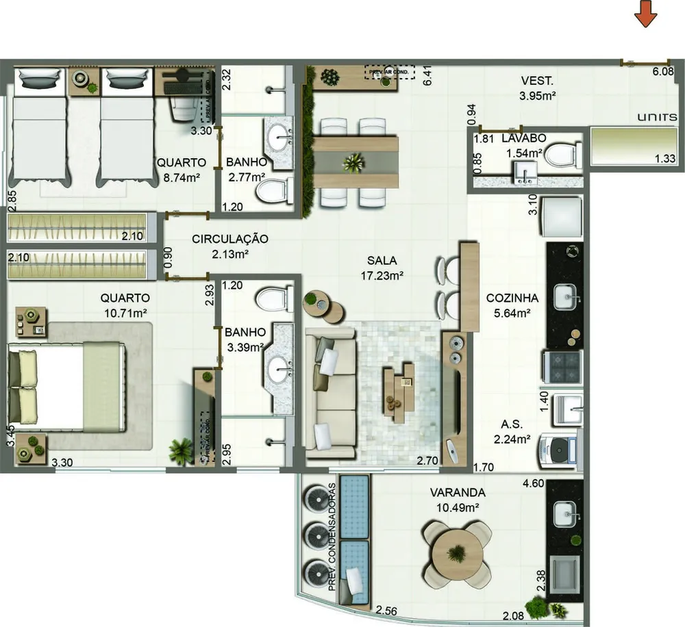 Apartamento, 2 quartos, 92 m² - Foto 10