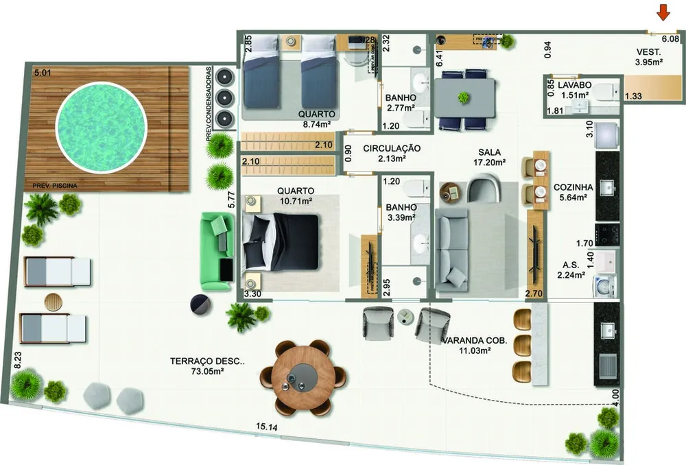Apartamento, 2 quartos, 92 m² - Foto 15