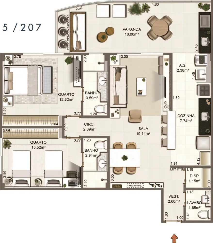 Apartamento, 2 quartos, 92 m² - Foto 13