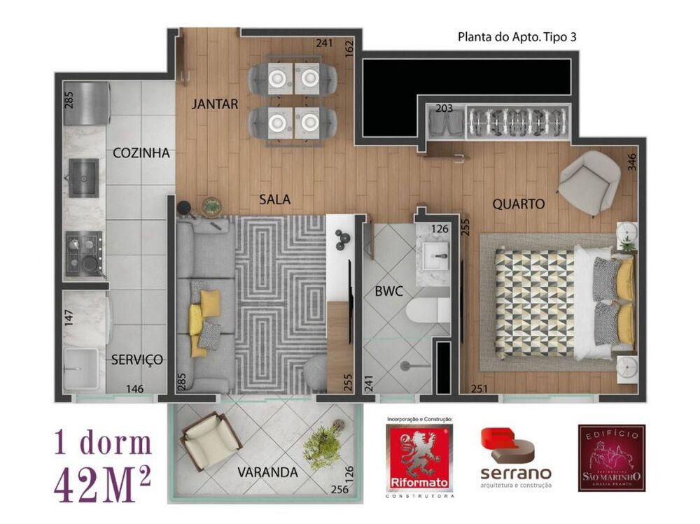 Apartamento, 2 quartos, 51 m² - Foto 2