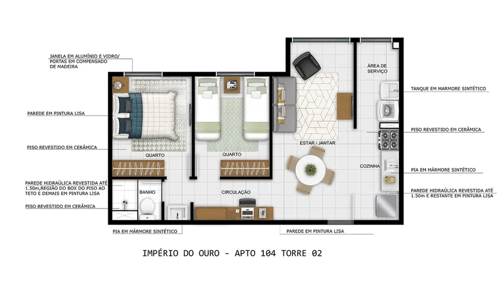 Apartamento, 2 quartos, 42 m² - Foto 19