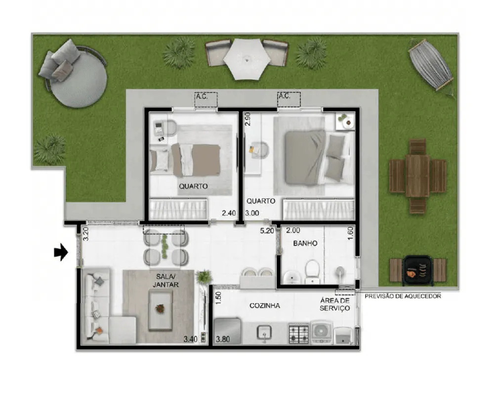 Apartamento, 2 quartos, 42 m² - Foto 12